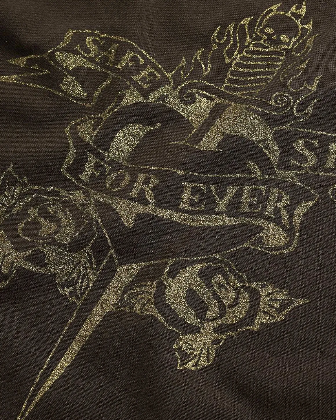 Tattoo Safe Sex Sweatshirt Morkebrun