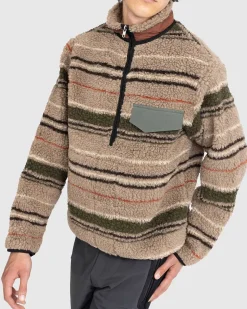 Thjorsar Stribet Pullover Brun