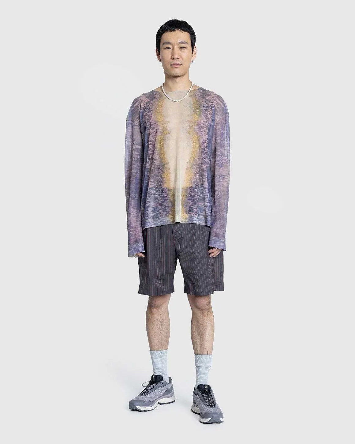Tola Skjorte Lilla Pastel Strokes Print