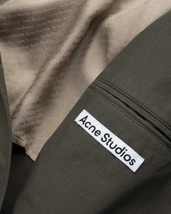 Trenchcoat Mork Oliven