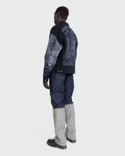 Trompe L'Oeil Denimjakke Sort