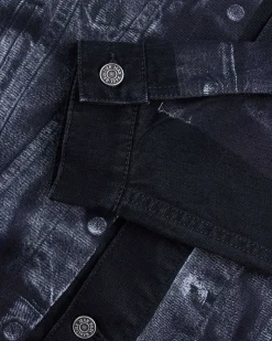 Trompe L'Oeil Denimjakke Sort