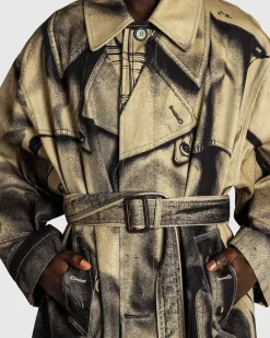 Trompe L'Oeil Trench Coat Sand/Sort