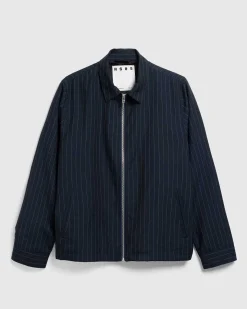 Tropical Suiting Jakke Stripes Navy