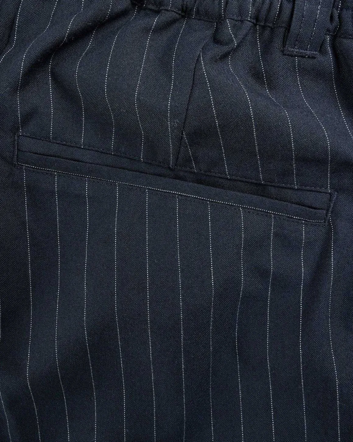 Tropical Suiting Shorts Stripes Navy