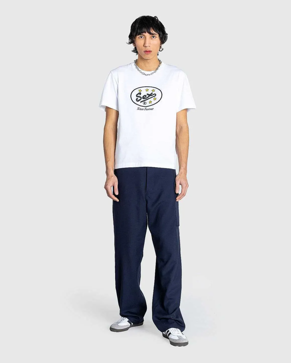 Tropical Wool Bukser Bla/Sort