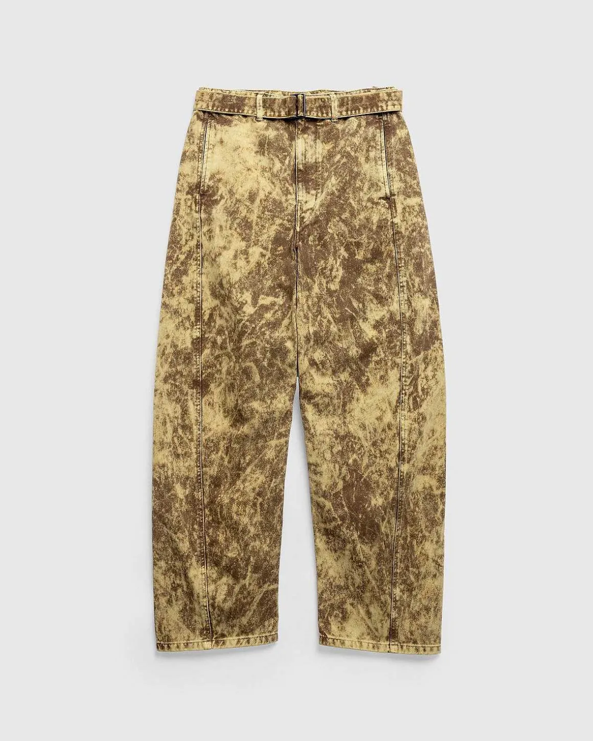 Twisted Belted Pants Denim Acid Snow Bronze