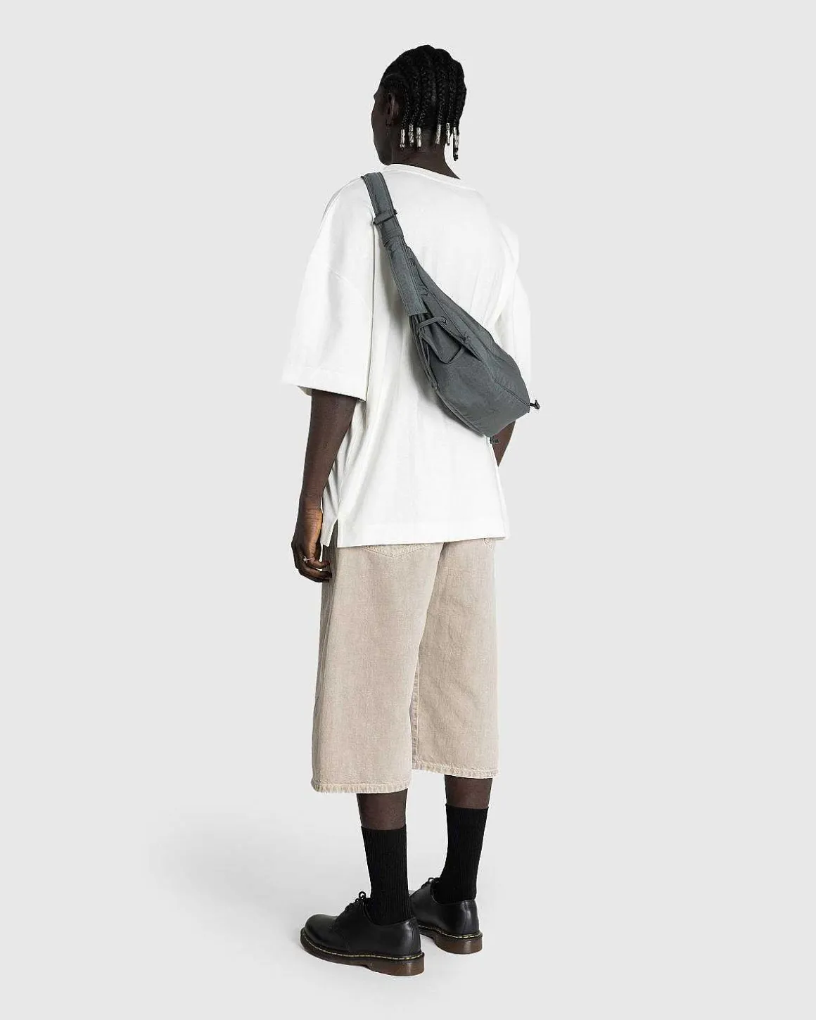 Twisted Short Denim Snow Beige