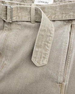 Twisted Short Denim Snow Beige