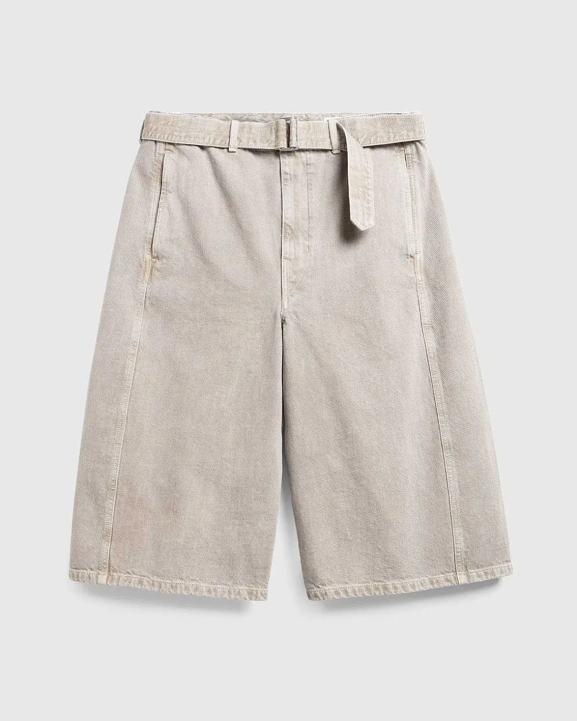 Twisted Short Denim Snow Beige