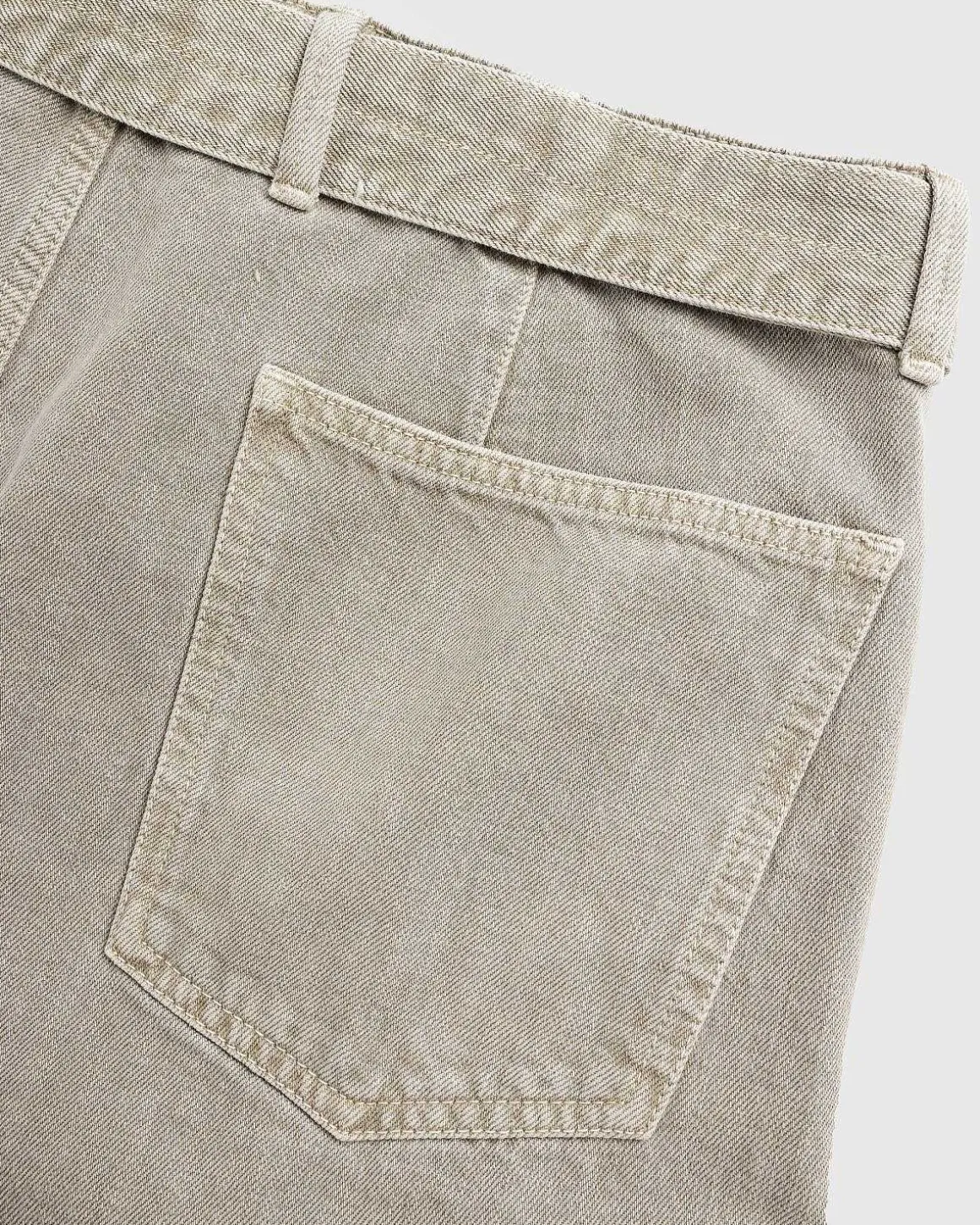 Twisted Short Denim Snow Beige