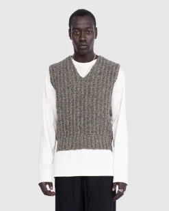 Uld Gilet Medium Brun