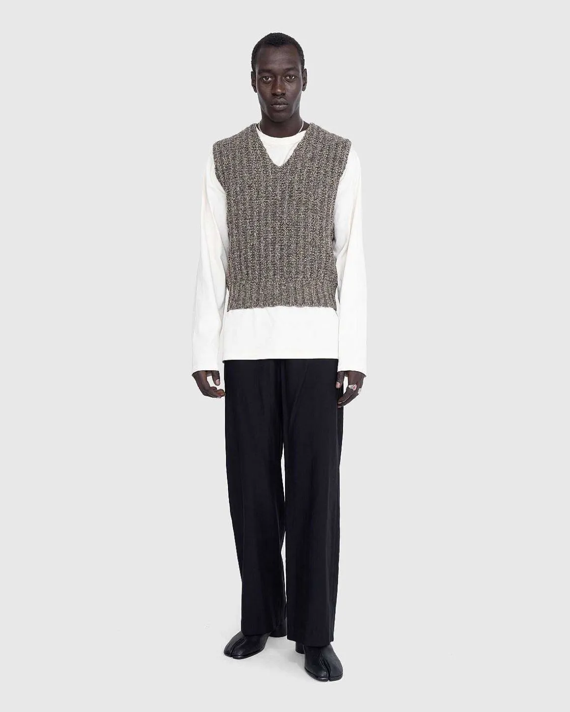 Uld Gilet Medium Brun