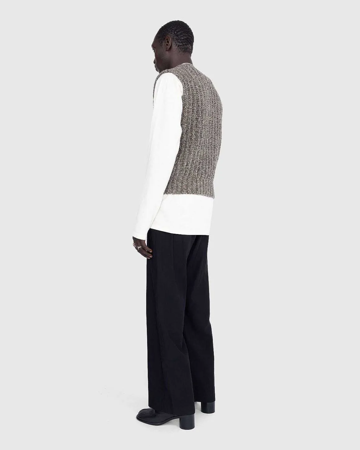 Uld Gilet Medium Brun