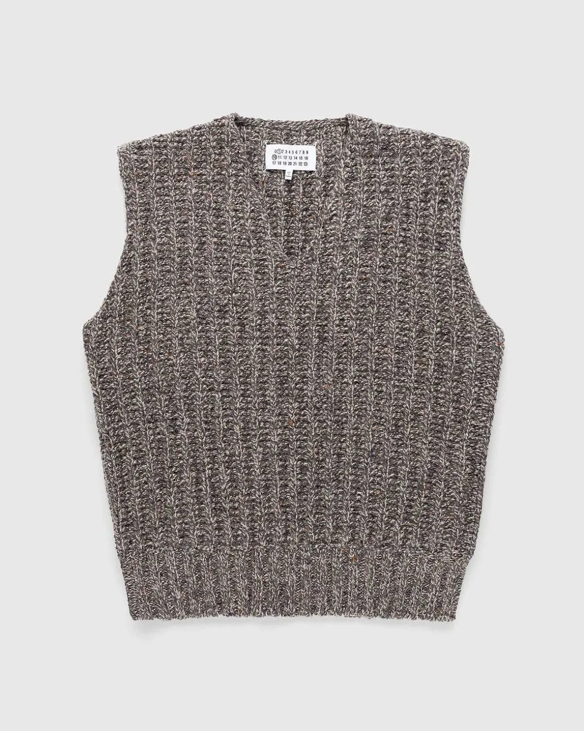 Uld Gilet Medium Brun