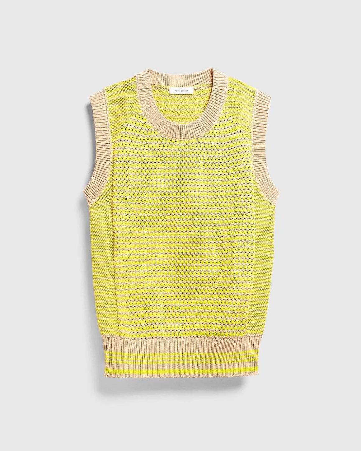Unity Sweater Vest Lime/Beige