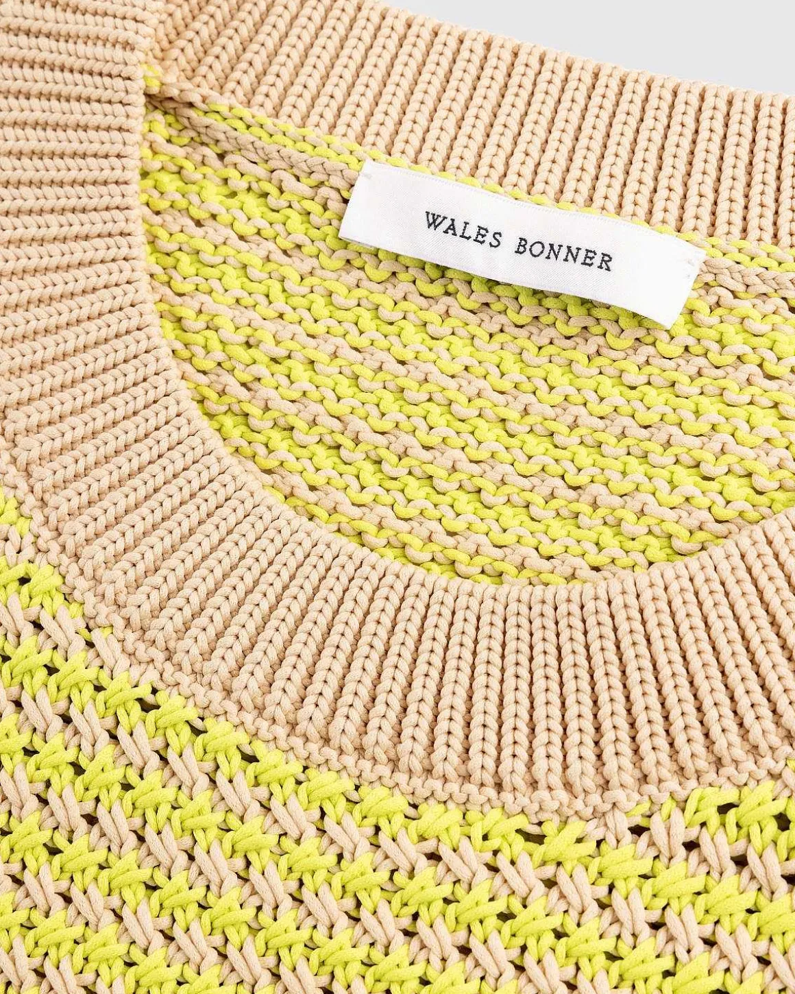 Unity Sweater Vest Lime/Beige