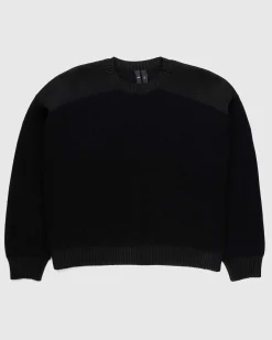 Utility Sweater Med Rund Hals, Sort