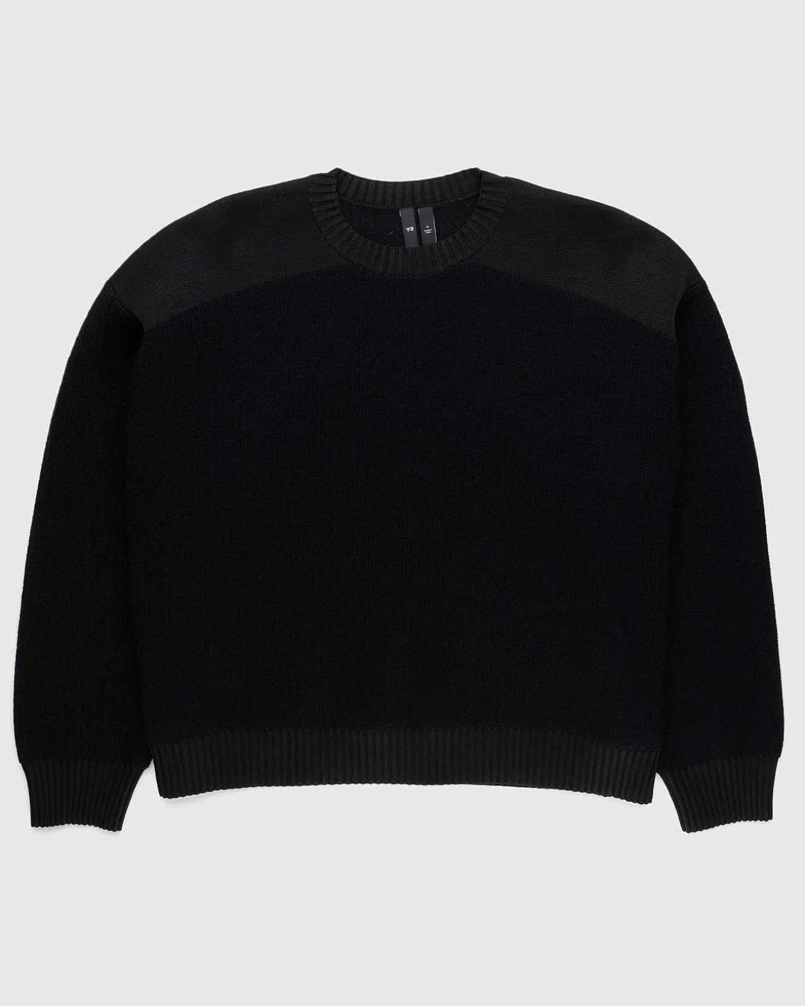 Utility Sweater Med Rund Hals, Sort