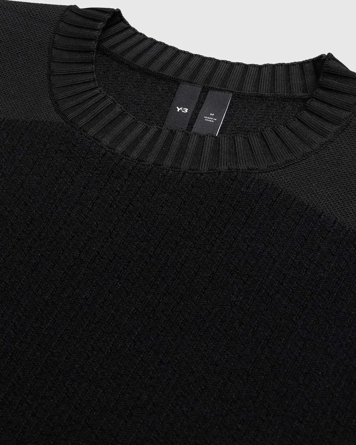 Utility Sweater Med Rund Hals, Sort