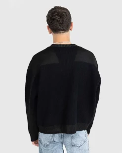 Utility Sweater Med Rund Hals, Sort