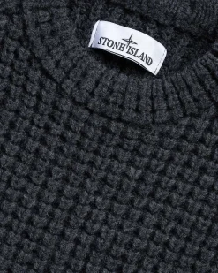 Vaffelstrikket Sweater Melange Charcoal