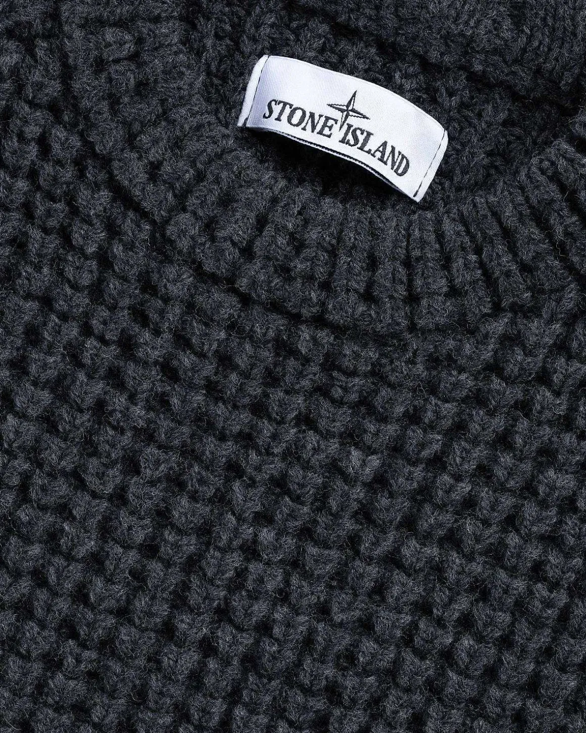 Vaffelstrikket Sweater Melange Charcoal