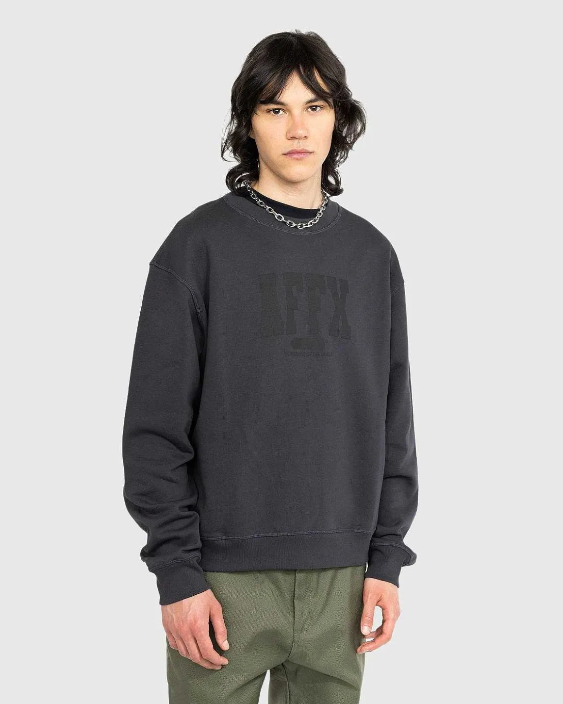 Varsity Sweatshirt Soft Black