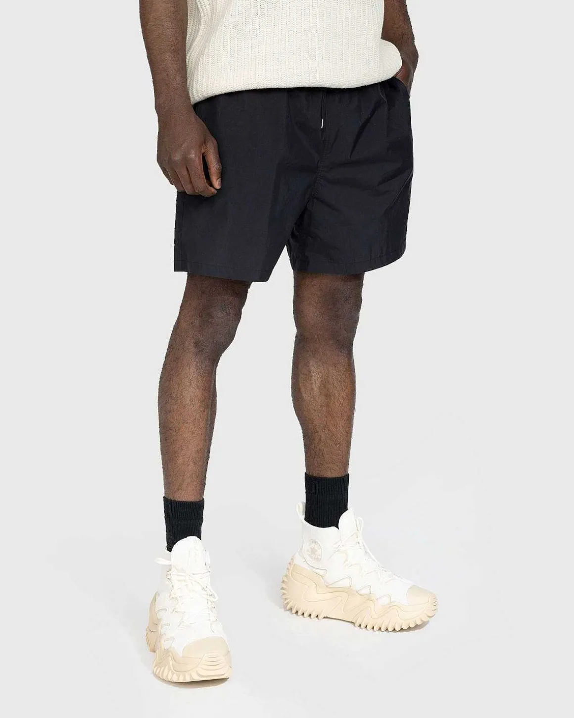 Vasket Bomuld Nylon Vejr Easy Shorts Sort