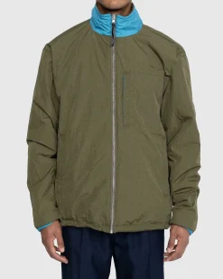 Vendbar Polar Fleece-Lynlasjakke Stal Bla/Morkegron