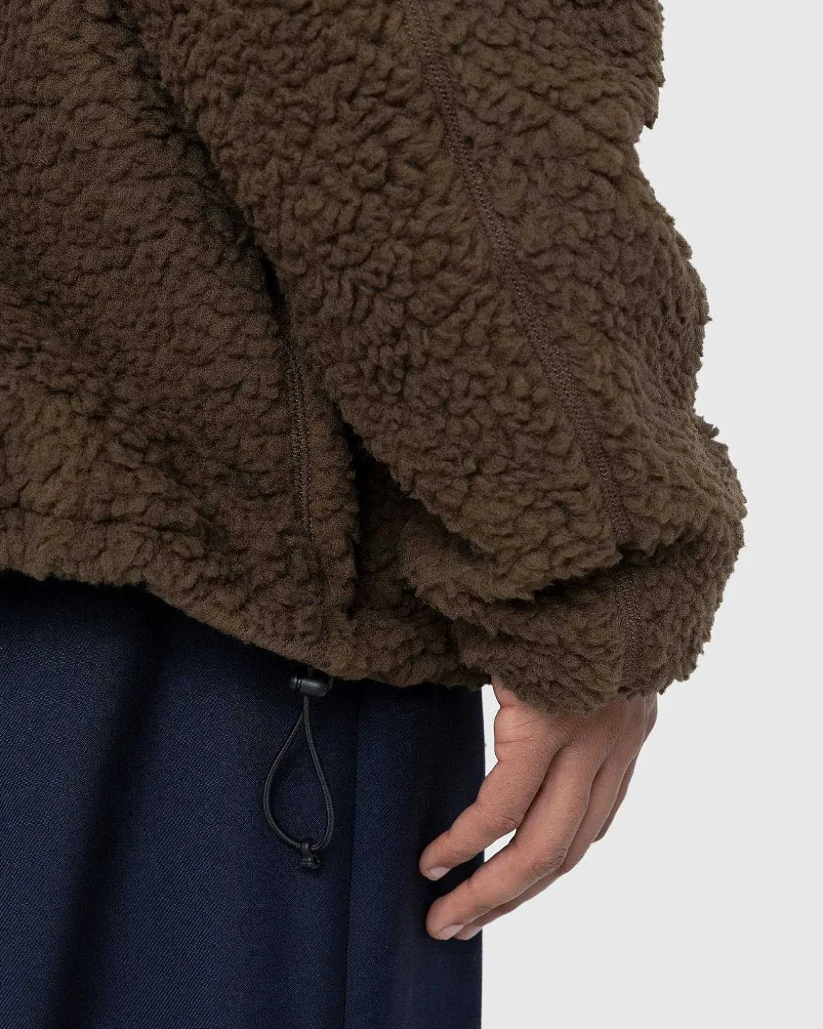 Vendbar Polar Fleece-Lynlasjakke Stal Bla/Morkegron