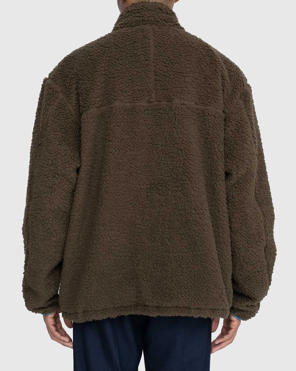 Vendbar Polar Fleece-Lynlasjakke Stal Bla/Morkegron