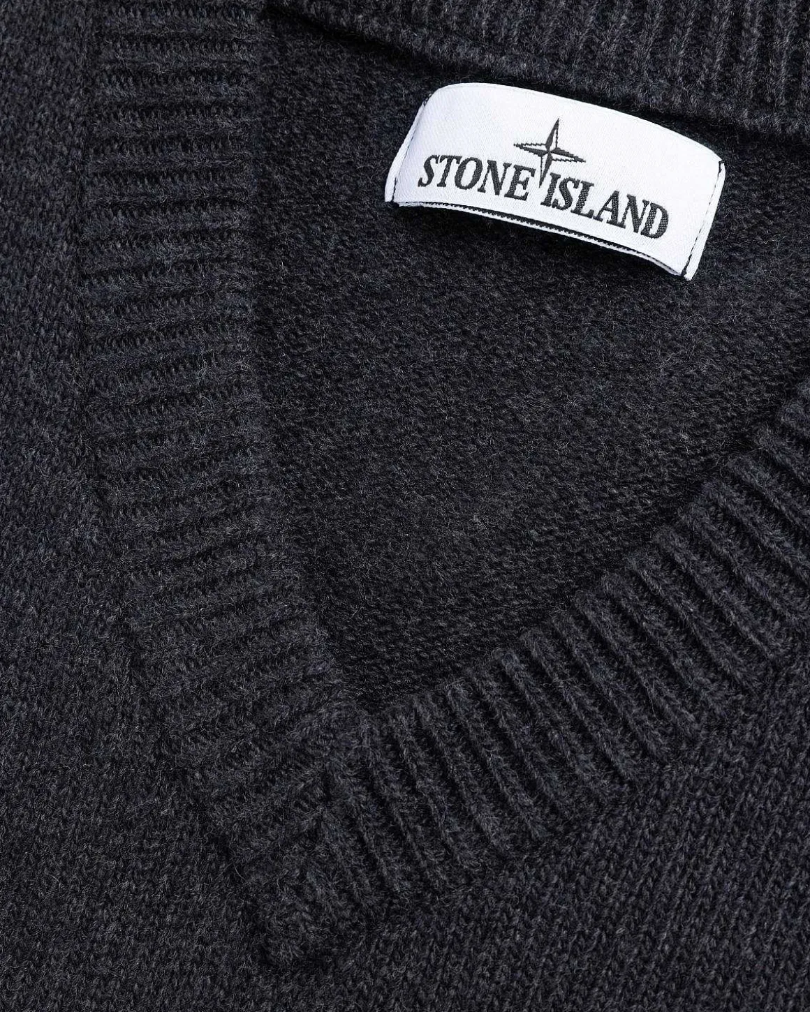 V-Hals Sweater Melange Charcoal