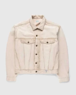 Vintage Denimjakke Beige