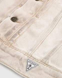 Vintage Denimjakke Beige