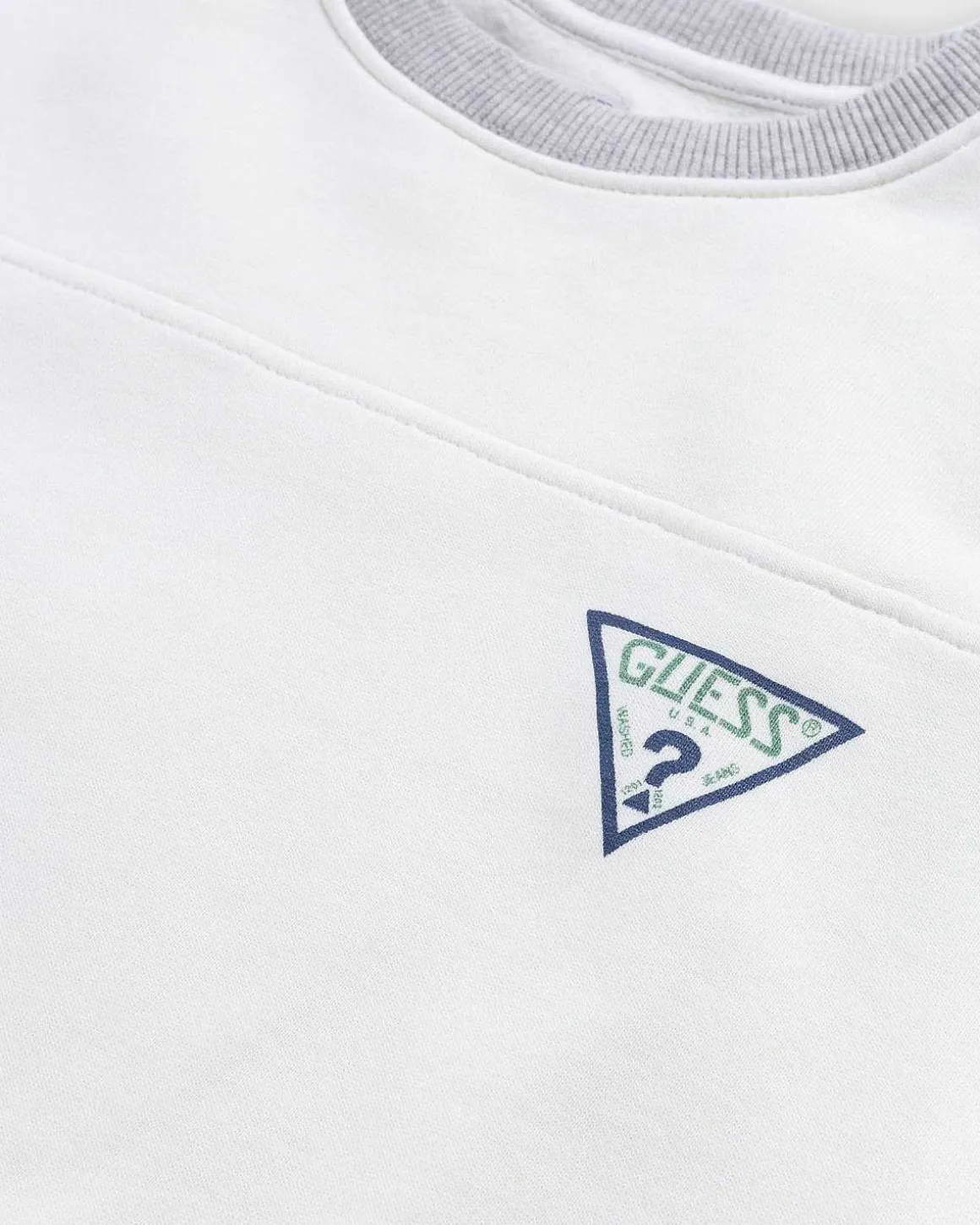 Vintage Logo Alabast Hvid Med Rund Hals