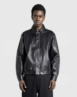 Voksbehandlet Laeder Bomber Sort