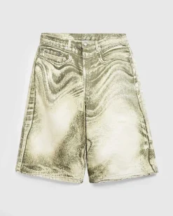 Wavy Denim Shorts Gron/Multi