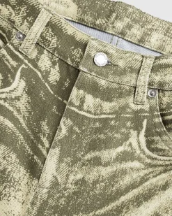 Wavy Denim Shorts Gron/Multi