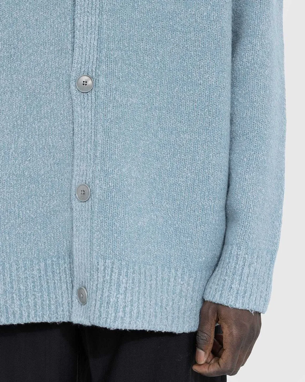 Wool Blend Cardigan Mineral Blue