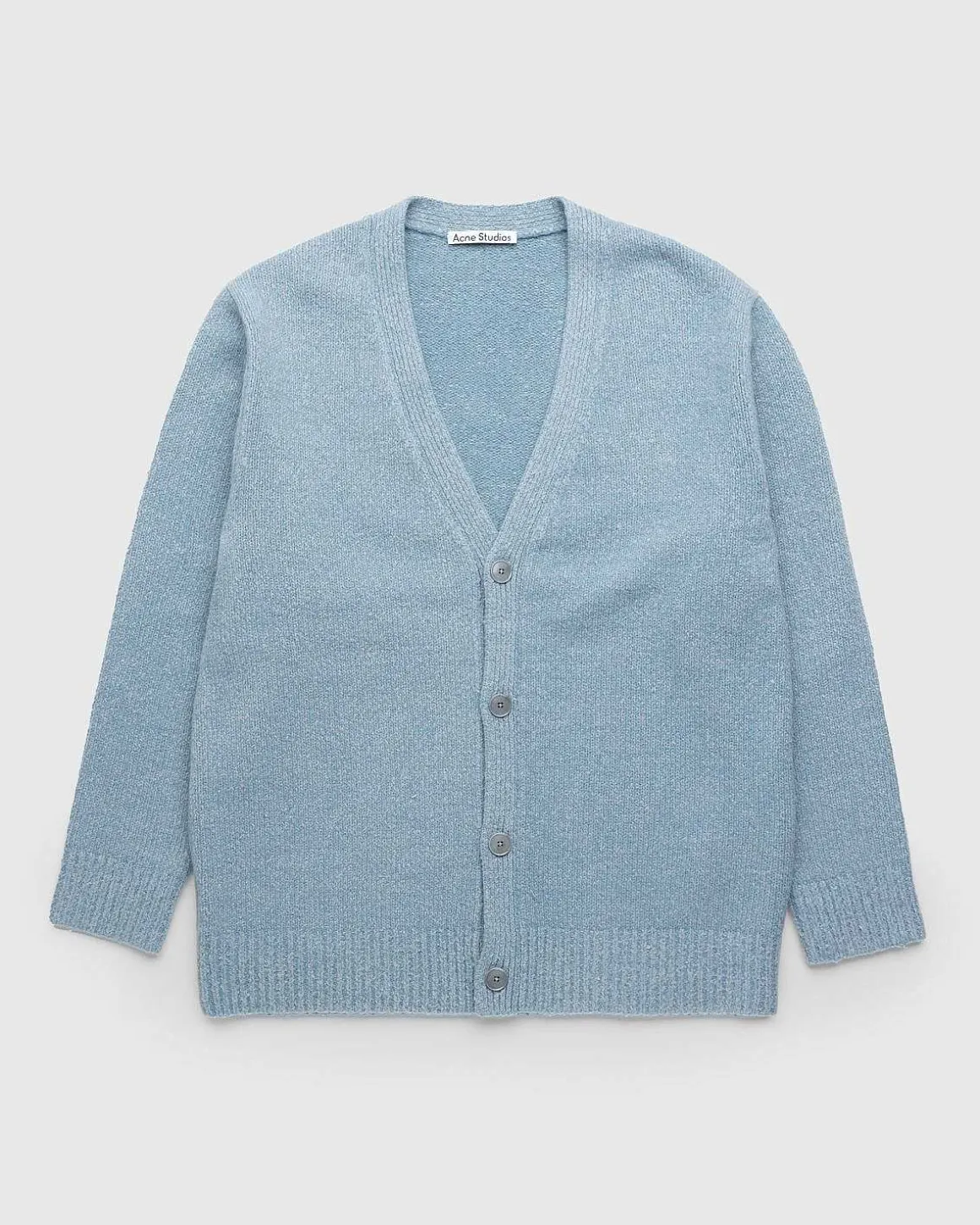 Wool Blend Cardigan Mineral Blue